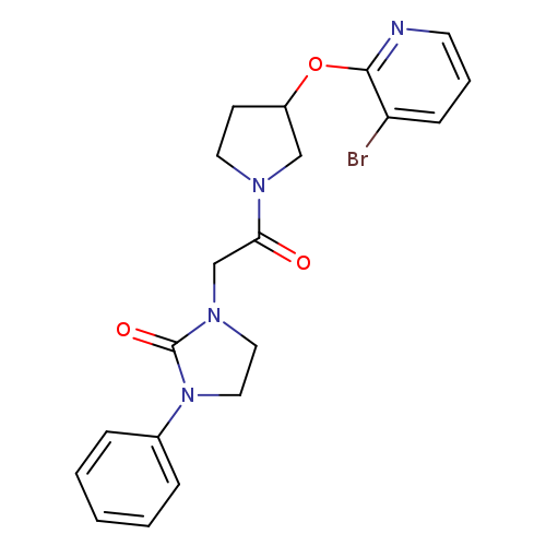 1-(2-{3-[(3-bromopyridin-2-yl)oxy]pyrrolidin-1-yl}-2-oxoethyl)-3-phenylimidazolidin-2-one