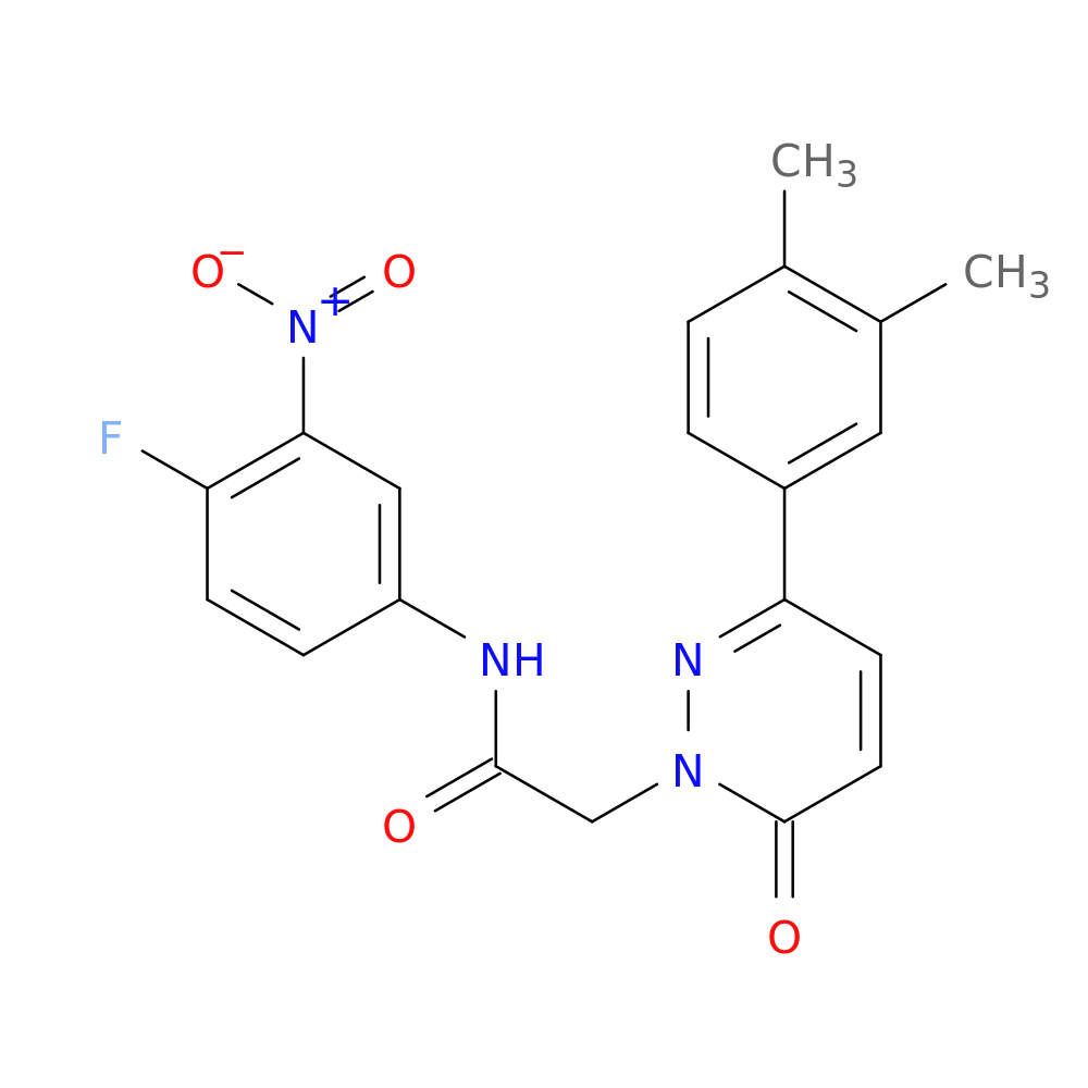 2-[3-(3,4-dimethylphenyl)-6-oxo-1,6-dihydropyridazin-1-yl]-N-(4-fluoro-3-nitrophenyl)acetamide