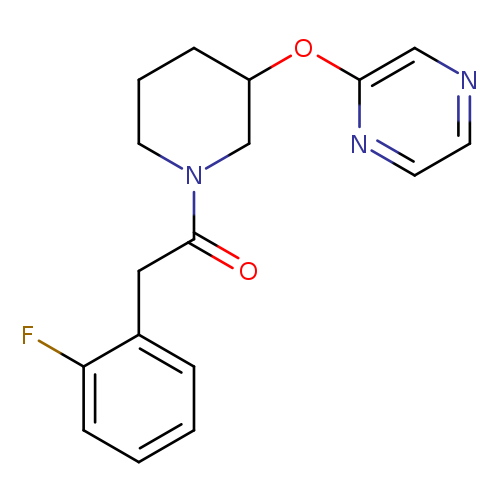 2-(2-fluorophenyl)-1-[3-(pyrazin-2-yloxy)piperidin-1-yl]ethan-1-one