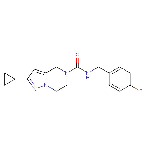 2-cyclopropyl-N-[(4-fluorophenyl)methyl]-4H,5H,6H,7H-pyrazolo[1,5-a]pyrazine-5-carboxamide