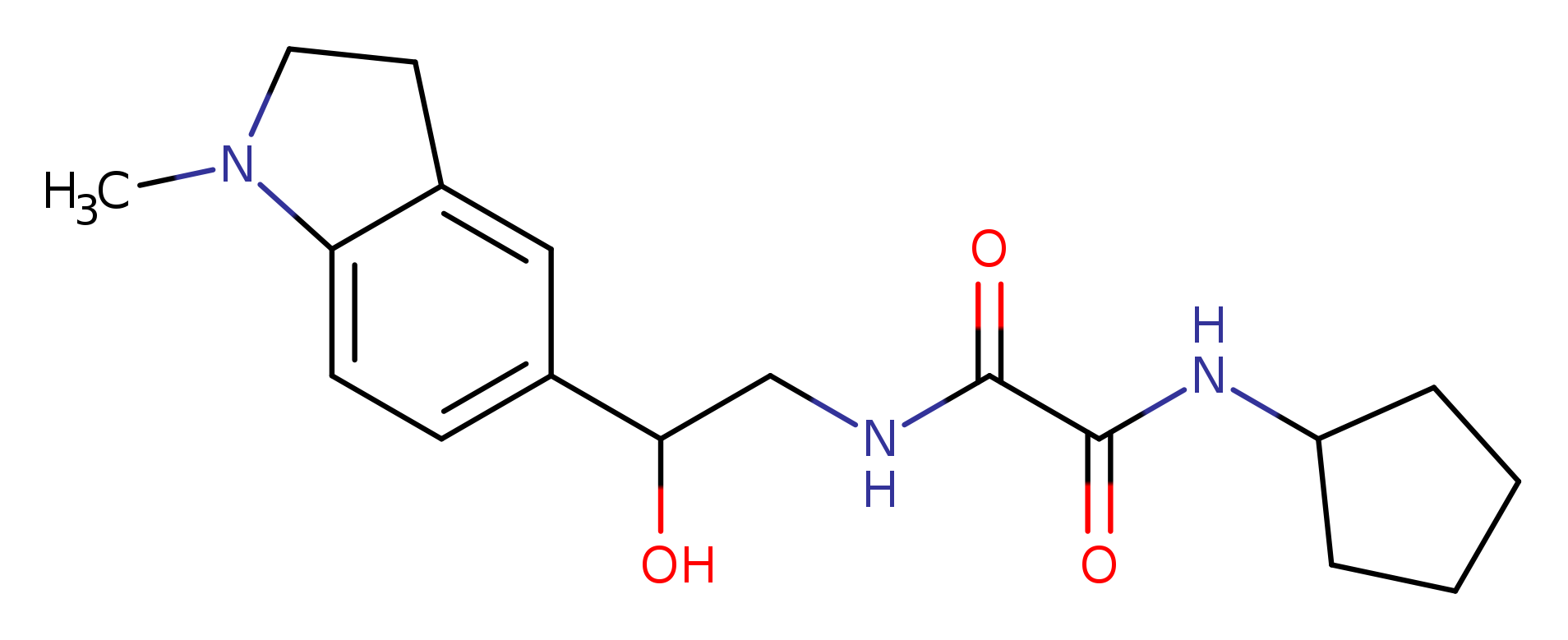 N'-cyclopentyl-N-[2-hydroxy-2-(1-methyl-2,3-dihydro-1H-indol-5-yl)ethyl]ethanediamide