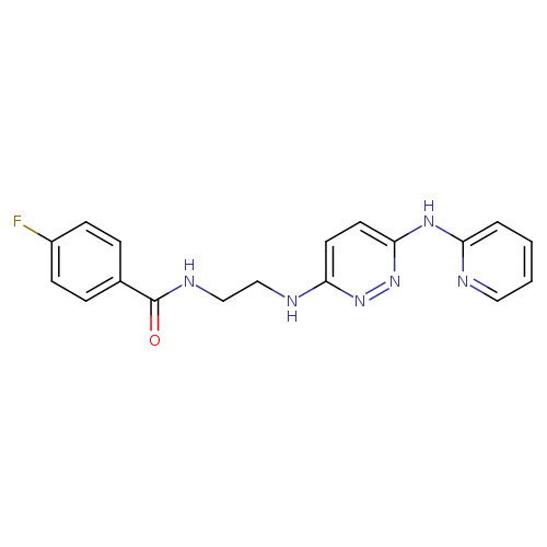 4-fluoro-N-[2-({6-[(pyridin-2-yl)amino]pyridazin-3-yl}amino)ethyl]benzamide