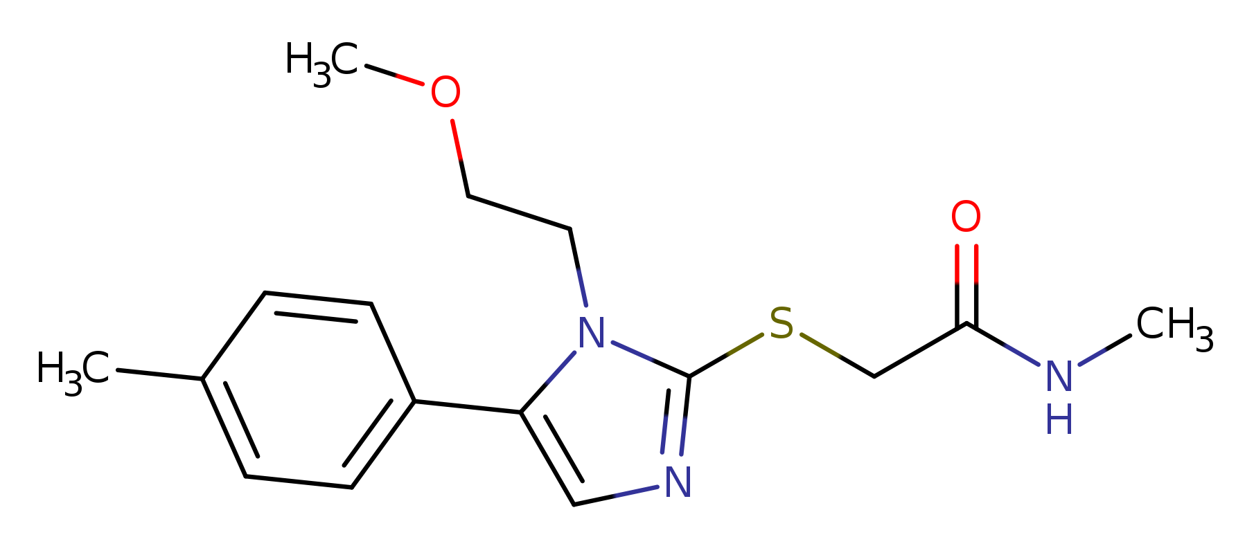 2-{[1-(2-methoxyethyl)-5-(4-methylphenyl)-1H-imidazol-2-yl]sulfanyl}-N-methylacetamide