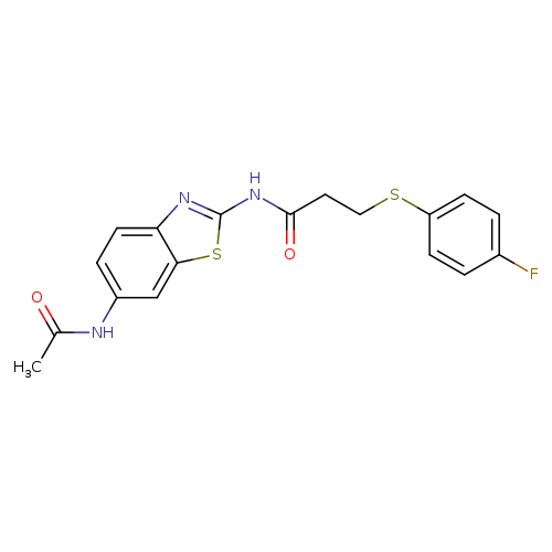 N-(6-acetamido-1,3-benzothiazol-2-yl)-3-[(4-fluorophenyl)sulfanyl]propanamide