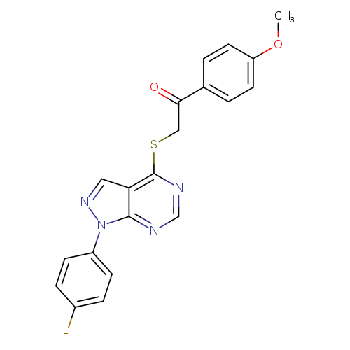 2-{[1-(4-fluorophenyl)-1H-pyrazolo[3,4-d]pyrimidin-4-yl]sulfanyl}-1-(4-methoxyphenyl)ethan-1-one