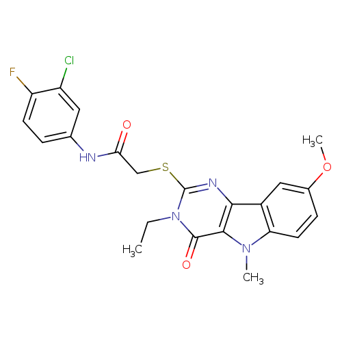 N-(3-chloro-4-fluorophenyl)-2-({3-ethyl-8-methoxy-5-methyl-4-oxo-3H,4H,5H-pyrimido[5,4-b]indol-2-yl}sulfanyl)acetamide