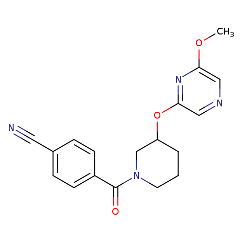 4-{3-[(6-methoxypyrazin-2-yl)oxy]piperidine-1-carbonyl}benzonitrile