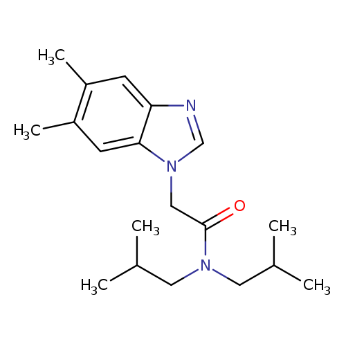2-(5,6-dimethyl-1H-1,3-benzodiazol-1-yl)-N,N-bis(2-methylpropyl)acetamide