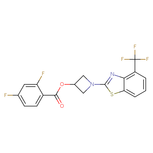 1-[4-(trifluoromethyl)-1,3-benzothiazol-2-yl]azetidin-3-yl 2,4-difluorobenzoate