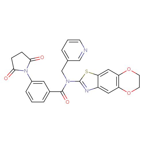N-{10,13-dioxa-4-thia-6-azatricyclo[7.4.0.0^{3,7}]trideca-1,3(7),5,8-tetraen-5-yl}-3-(2,5-dioxopyrrolidin-1-yl)-N-[(pyridin-3-yl)methyl]benzamide