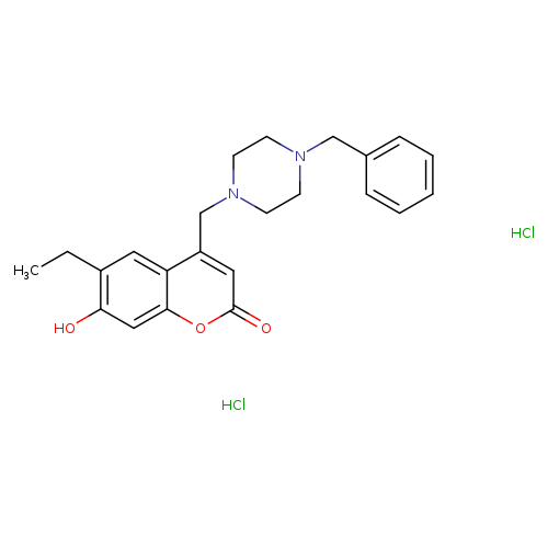 4-[(4-benzylpiperazin-1-yl)methyl]-6-ethyl-7-hydroxy-2H-chromen-2-one dihydrochloride
