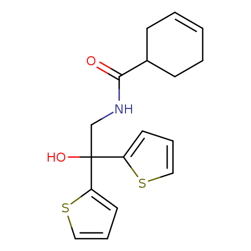 N-[2-hydroxy-2,2-bis(thiophen-2-yl)ethyl]cyclohex-3-ene-1-carboxamide
