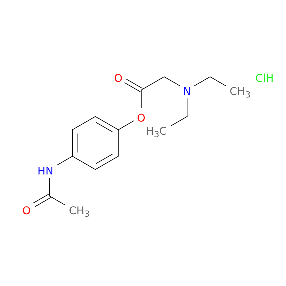 N,N-Diethylglycine 4-(acetylamino)phenyl ester hydrochloride