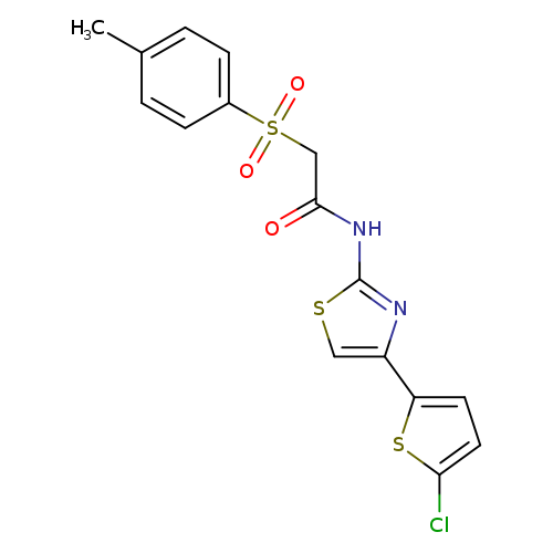 N-[4-(5-chlorothiophen-2-yl)-1,3-thiazol-2-yl]-2-(4-methylbenzenesulfonyl)acetamide