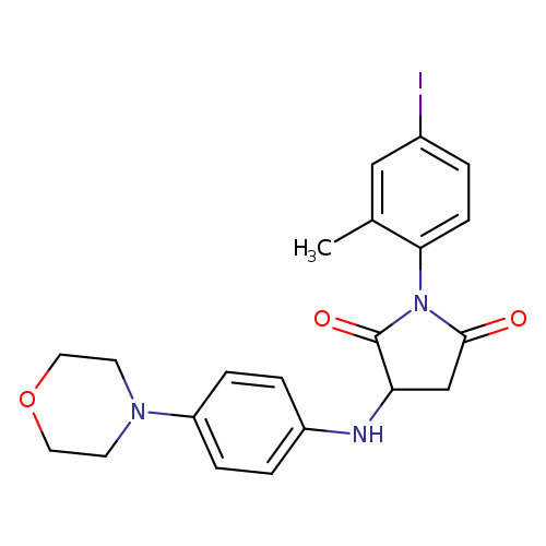 1-(4-iodo-2-methylphenyl)-3-{[4-(morpholin-4-yl)phenyl]amino}pyrrolidine-2,5-dione