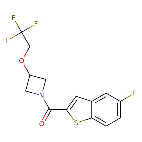 1-(5-fluoro-1-benzothiophene-2-carbonyl)-3-(2,2,2-trifluoroethoxy)azetidine