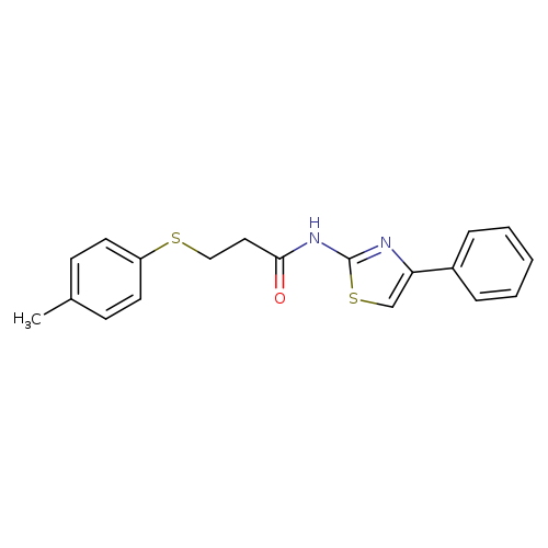 3-[(4-methylphenyl)sulfanyl]-N-(4-phenyl-1,3-thiazol-2-yl)propanamide