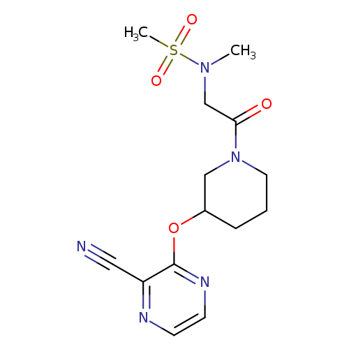 N-(2-{3-[(3-cyanopyrazin-2-yl)oxy]piperidin-1-yl}-2-oxoethyl)-N-methylmethanesulfonamide