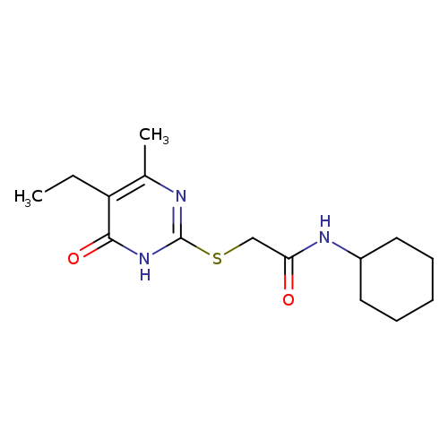 N-cyclohexyl-2-[(5-ethyl-4-methyl-6-oxo-1,6-dihydropyrimidin-2-yl)sulfanyl]acetamide