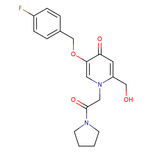 5-[(4-fluorophenyl)methoxy]-2-(hydroxymethyl)-1-[2-oxo-2-(pyrrolidin-1-yl)ethyl]-1,4-dihydropyridin-4-one
