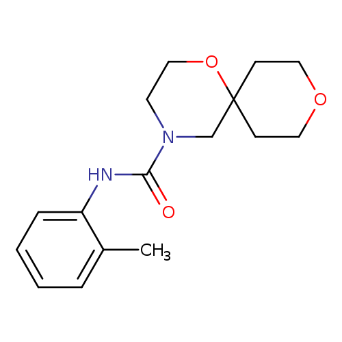 N-(2-methylphenyl)-1,9-dioxa-4-azaspiro[5.5]undecane-4-carboxamide