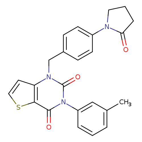 3-(3-methylphenyl)-1-{[4-(2-oxopyrrolidin-1-yl)phenyl]methyl}-1H,2H,3H,4H-thieno[3,2-d]pyrimidine-2,4-dione