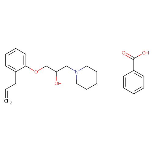 1-(piperidin-1-yl)-3-[2-(prop-2-en-1-yl)phenoxy]propan-2-ol; benzoic acid