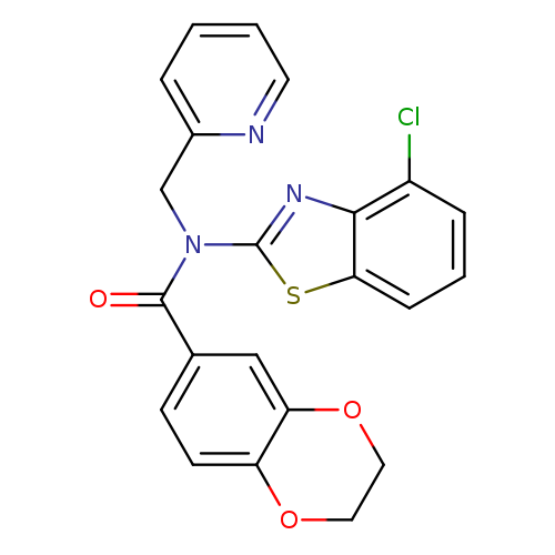N-(4-chloro-1,3-benzothiazol-2-yl)-N-[(pyridin-2-yl)methyl]-2,3-dihydro-1,4-benzodioxine-6-carboxamide