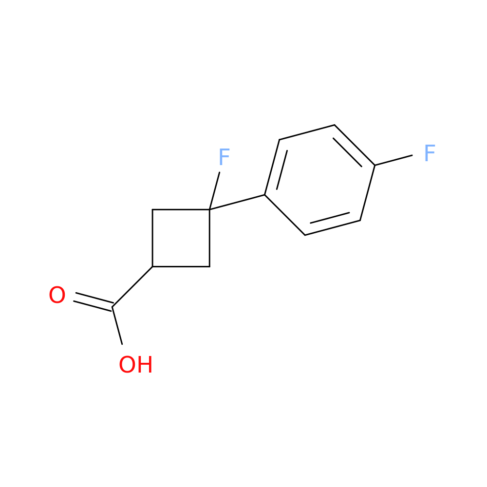 3-fluoro-3-(4-fluorophenyl)cyclobutane-1-carboxylic acid
