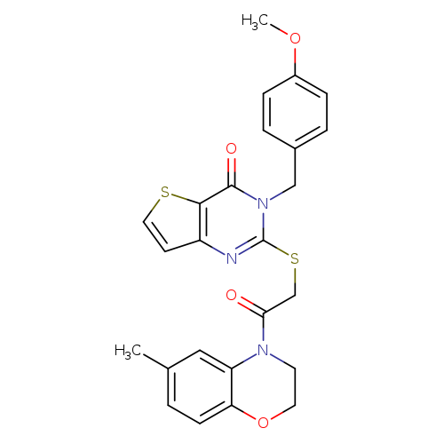 3-[(4-methoxyphenyl)methyl]-2-{[2-(6-methyl-3,4-dihydro-2H-1,4-benzoxazin-4-yl)-2-oxoethyl]sulfanyl}-3H,4H-thieno[3,2-d]pyrimidin-4-one