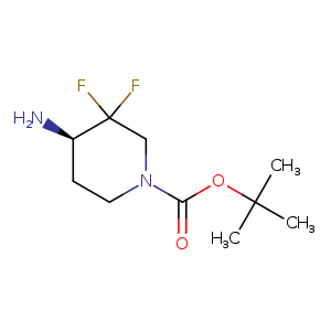 1-Piperidinecarboxylic acid, 4-amino-3,3-difluoro-, 1,1-dimethylethyl ester, (4R)-