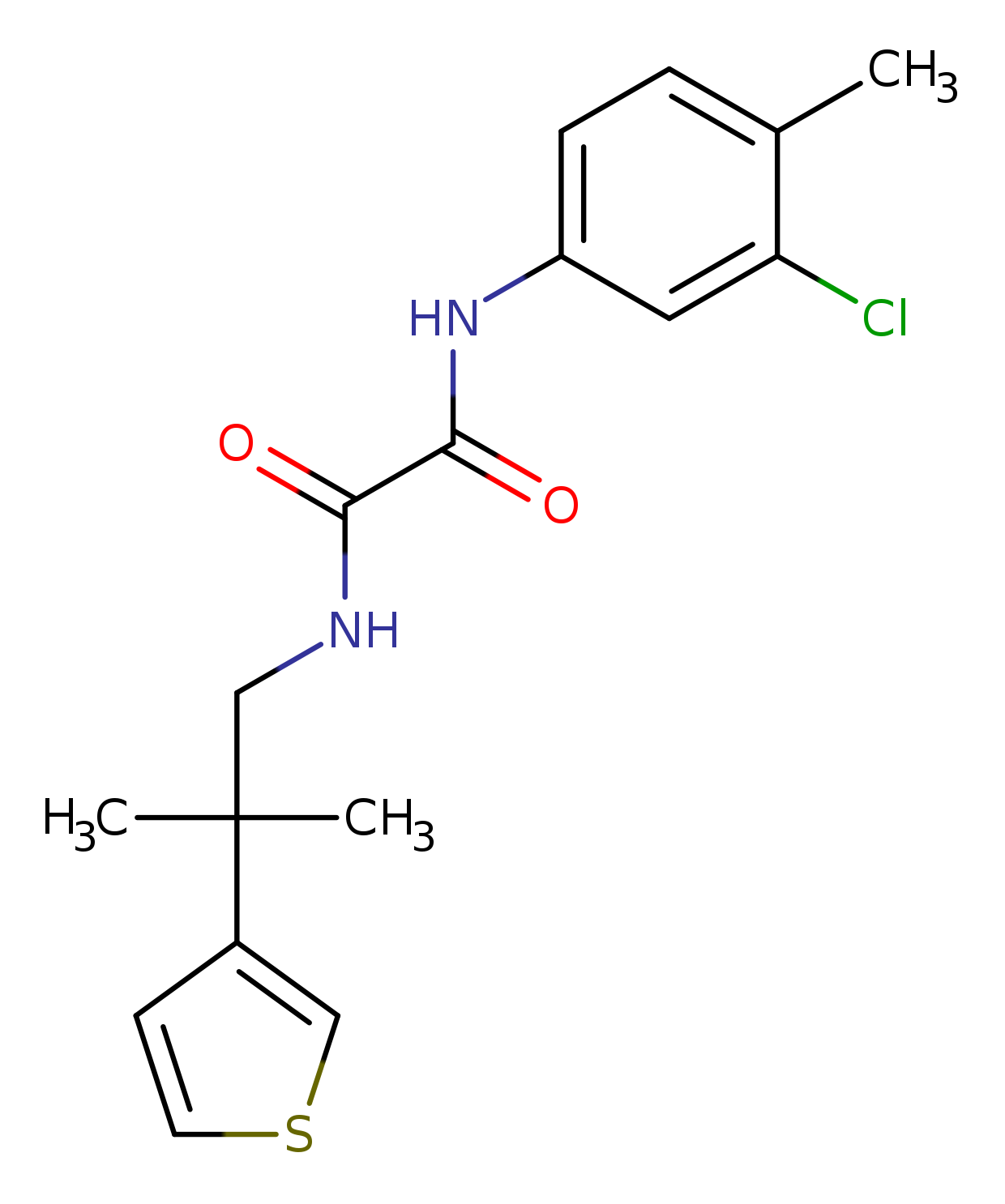 N'-(3-chloro-4-methylphenyl)-N-[2-methyl-2-(thiophen-3-yl)propyl]ethanediamide