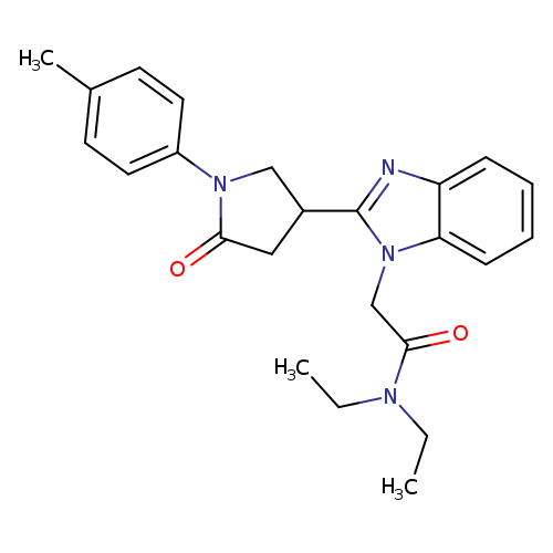 N,N-diethyl-2-{2-[1-(4-methylphenyl)-5-oxopyrrolidin-3-yl]-1H-1,3-benzodiazol-1-yl}acetamide
