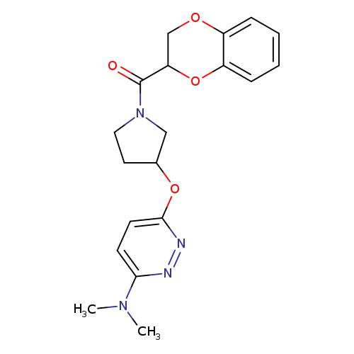 6-{[1-(2,3-dihydro-1,4-benzodioxine-2-carbonyl)pyrrolidin-3-yl]oxy}-N,N-dimethylpyridazin-3-amine