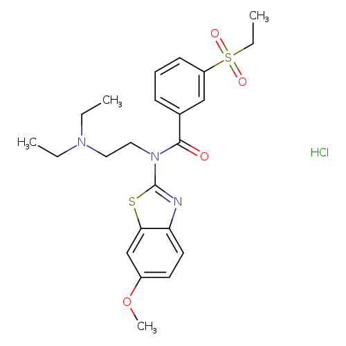 N-[2-(diethylamino)ethyl]-3-(ethanesulfonyl)-N-(6-methoxy-1,3-benzothiazol-2-yl)benzamide hydrochloride