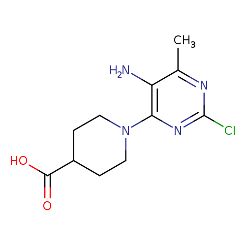 1-(5-Amino-2-chloro-6-methylpyrimidin-4-yl)piperidine-4-carboxylic acid