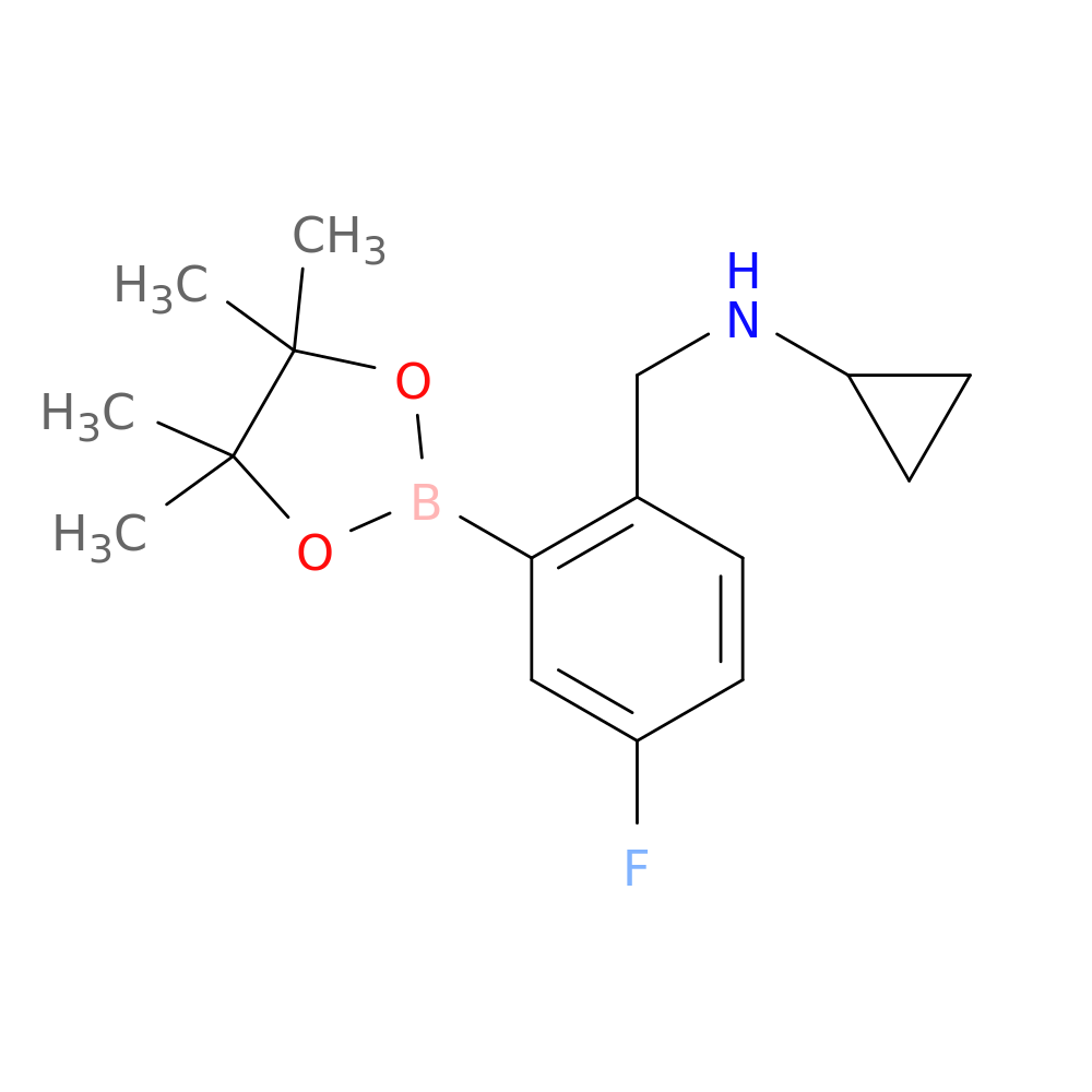 2-(Cyclopropylaminomethyl)-5-fluorophenylboronic acid, pinacol ester