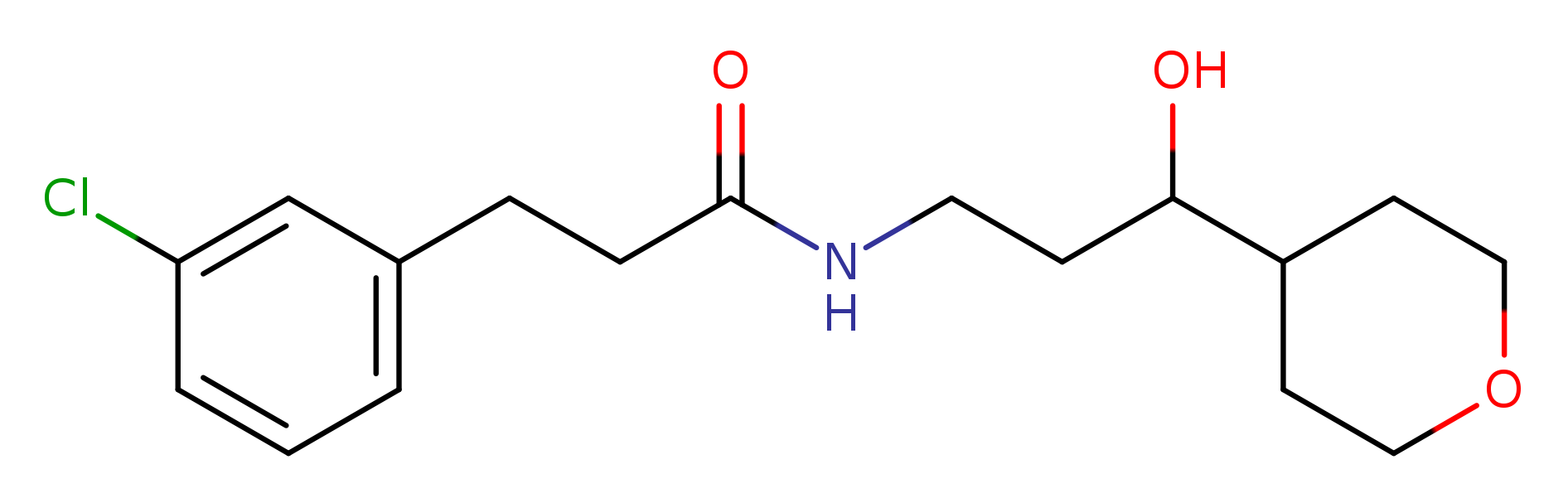 3-(3-chlorophenyl)-N-[3-hydroxy-3-(oxan-4-yl)propyl]propanamide