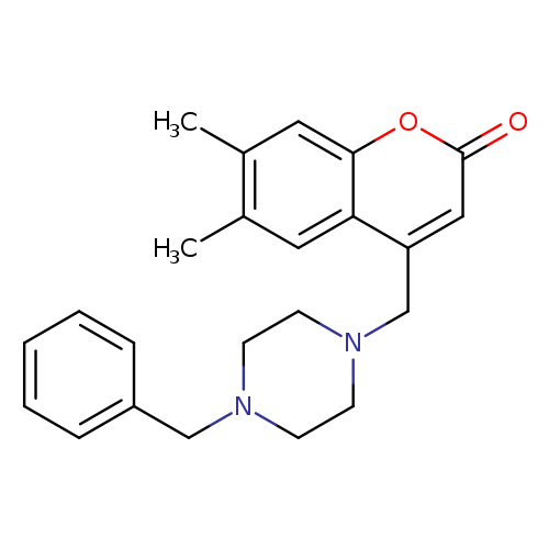4-[(4-benzylpiperazin-1-yl)methyl]-6,7-dimethyl-2H-chromen-2-one