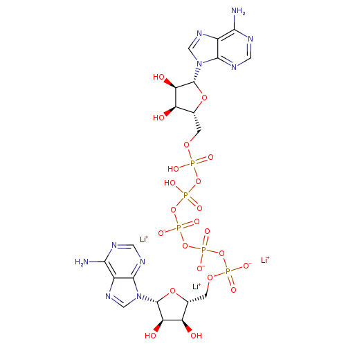Adenosine 5′-(hexahydrogen pentaphosphate), P′′′′→5′-ester with adenosine, lithium salt (1:3)