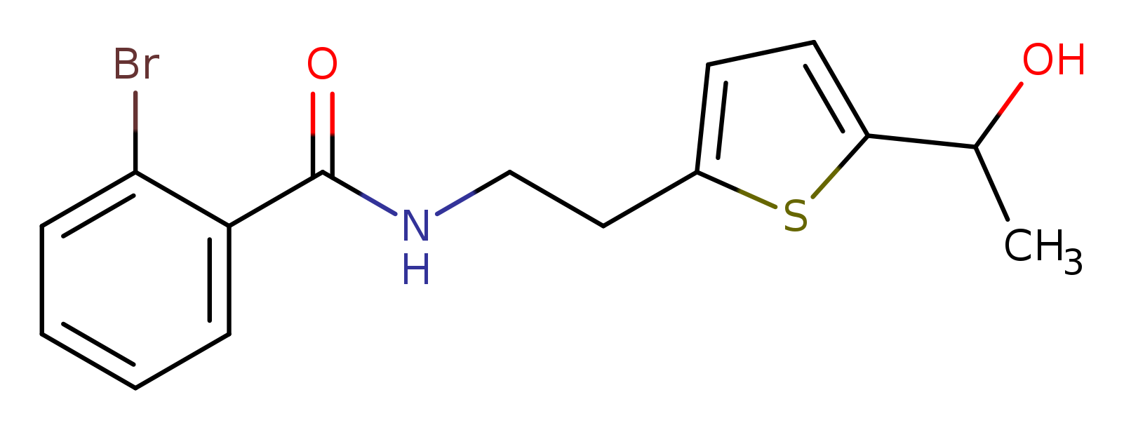 2-bromo-N-{2-[5-(1-hydroxyethyl)thiophen-2-yl]ethyl}benzamide