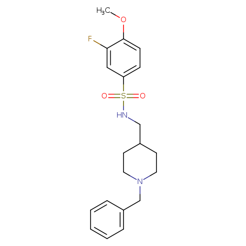 N-[(1-benzylpiperidin-4-yl)methyl]-3-fluoro-4-methoxybenzene-1-sulfonamide