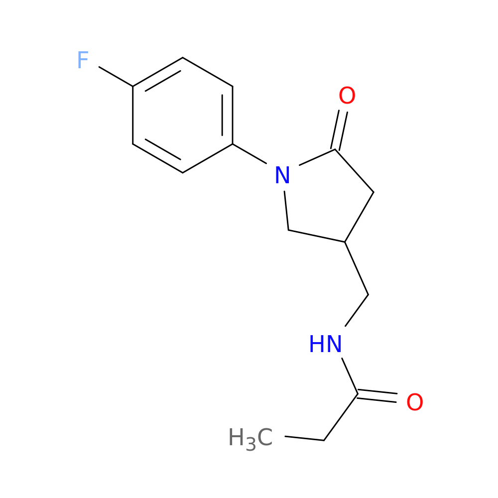 N-{[1-(4-fluorophenyl)-5-oxopyrrolidin-3-yl]methyl}propanamide