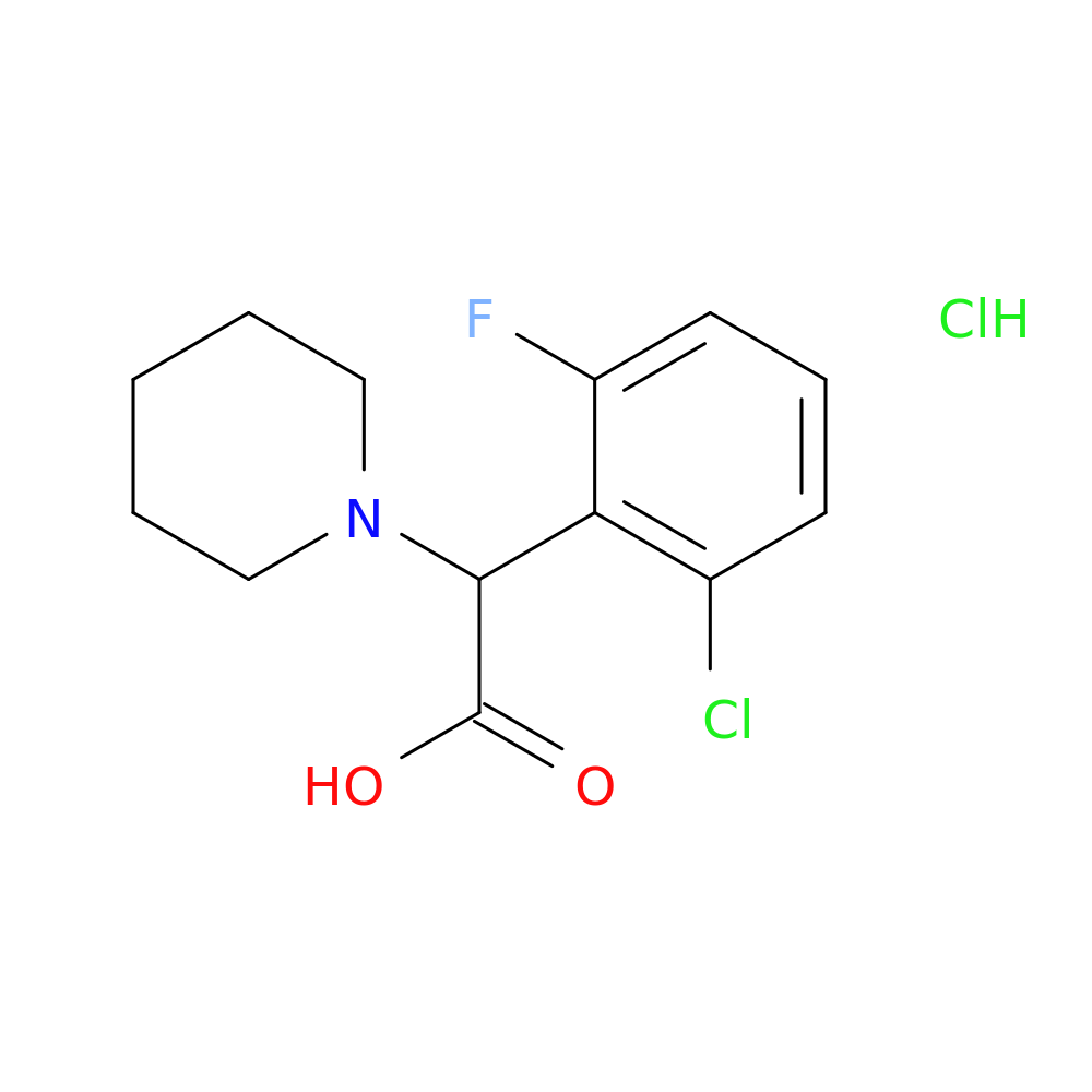 2-(2-chloro-6-fluorophenyl)-2-(piperidin-1-yl)acetic acid hydrochloride