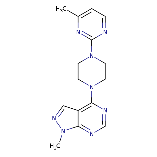 4-methyl-2-(4-{1-methyl-1H-pyrazolo[3,4-d]pyrimidin-4-yl}piperazin-1-yl)pyrimidine