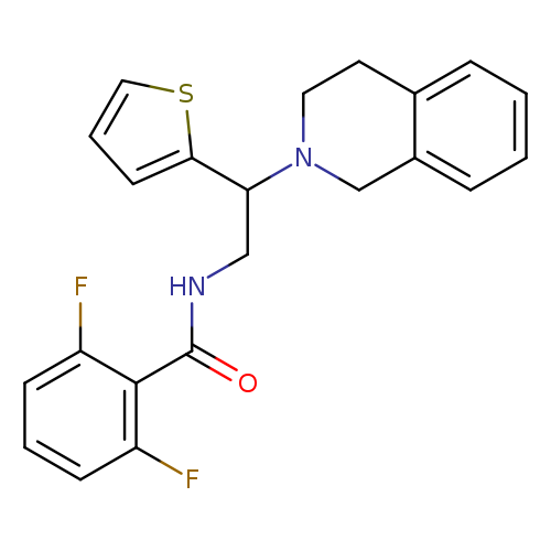 2,6-difluoro-N-[2-(1,2,3,4-tetrahydroisoquinolin-2-yl)-2-(thiophen-2-yl)ethyl]benzamide