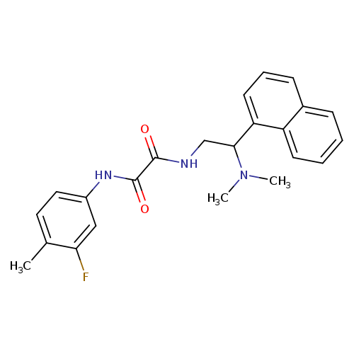 N-[2-(dimethylamino)-2-(naphthalen-1-yl)ethyl]-N'-(3-fluoro-4-methylphenyl)ethanediamide