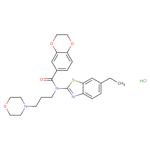 N-(6-ethyl-1,3-benzothiazol-2-yl)-N-[3-(morpholin-4-yl)propyl]-2,3-dihydro-1,4-benzodioxine-6-carboxamide hydrochloride