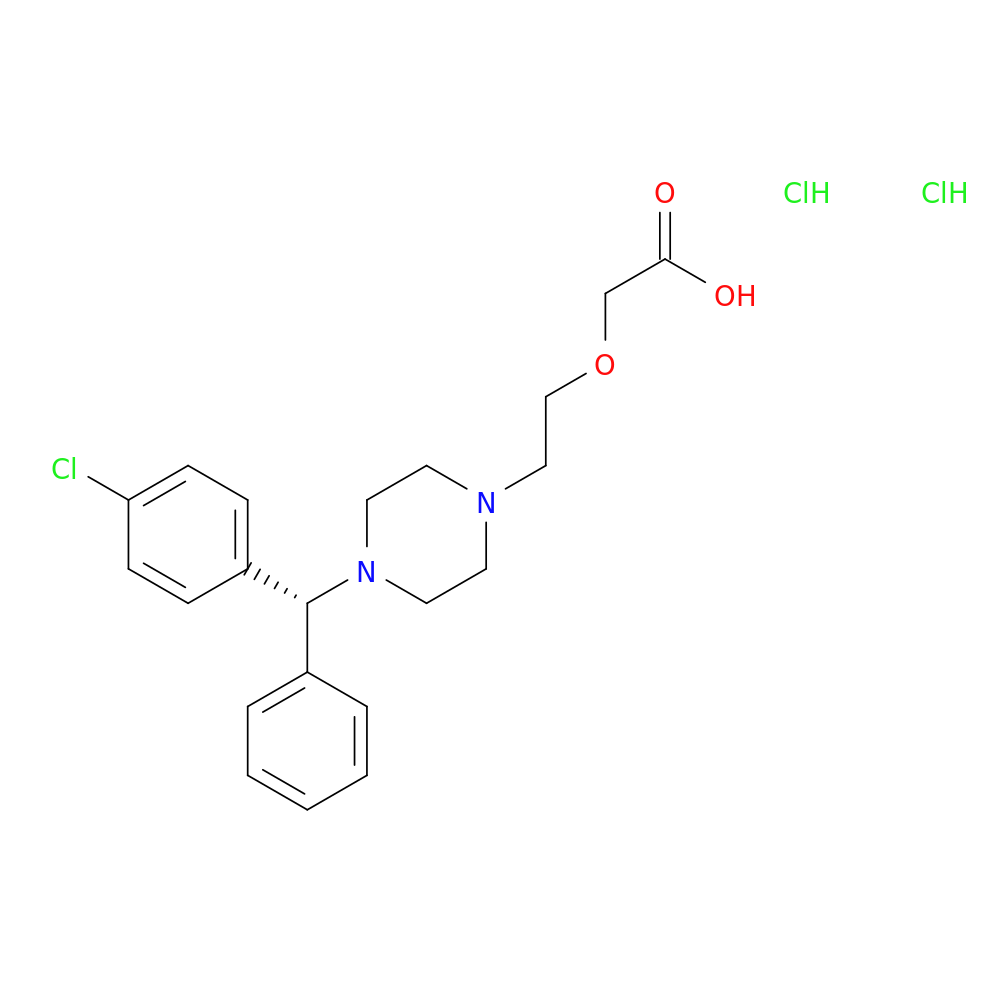 (R)-2-(2-(4-((4-Chlorophenyl)(phenyl)methyl)piperazin-1-yl)ethoxy)acetic acid dihydrochloride