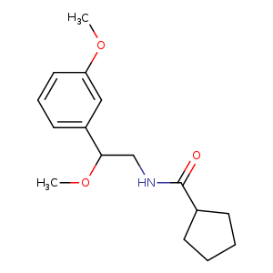 N-[2-methoxy-2-(3-methoxyphenyl)ethyl]cyclopentanecarboxamide